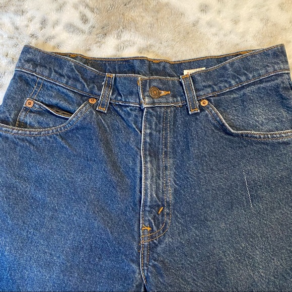 Levi’s Vintage Orange Tab 550 Cutoff Denim Shorts - Picture 4 of 7